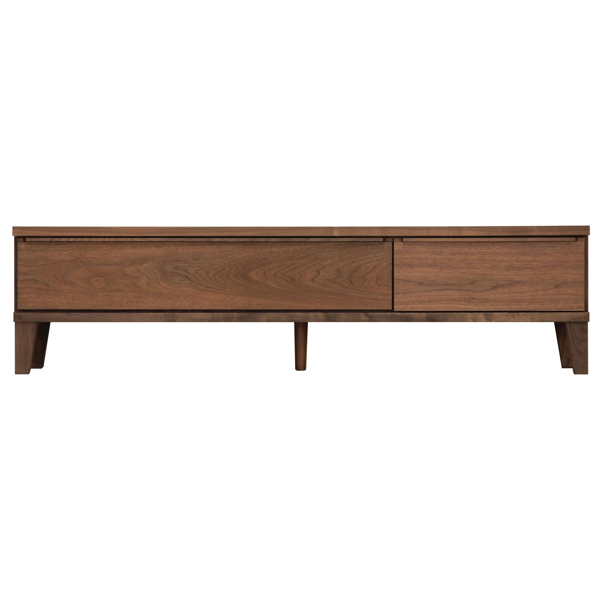 oka テレビボード レオ 幅153cm ウォールナット テレビ台 オーディオデッキ ローボード 446440【別送品】