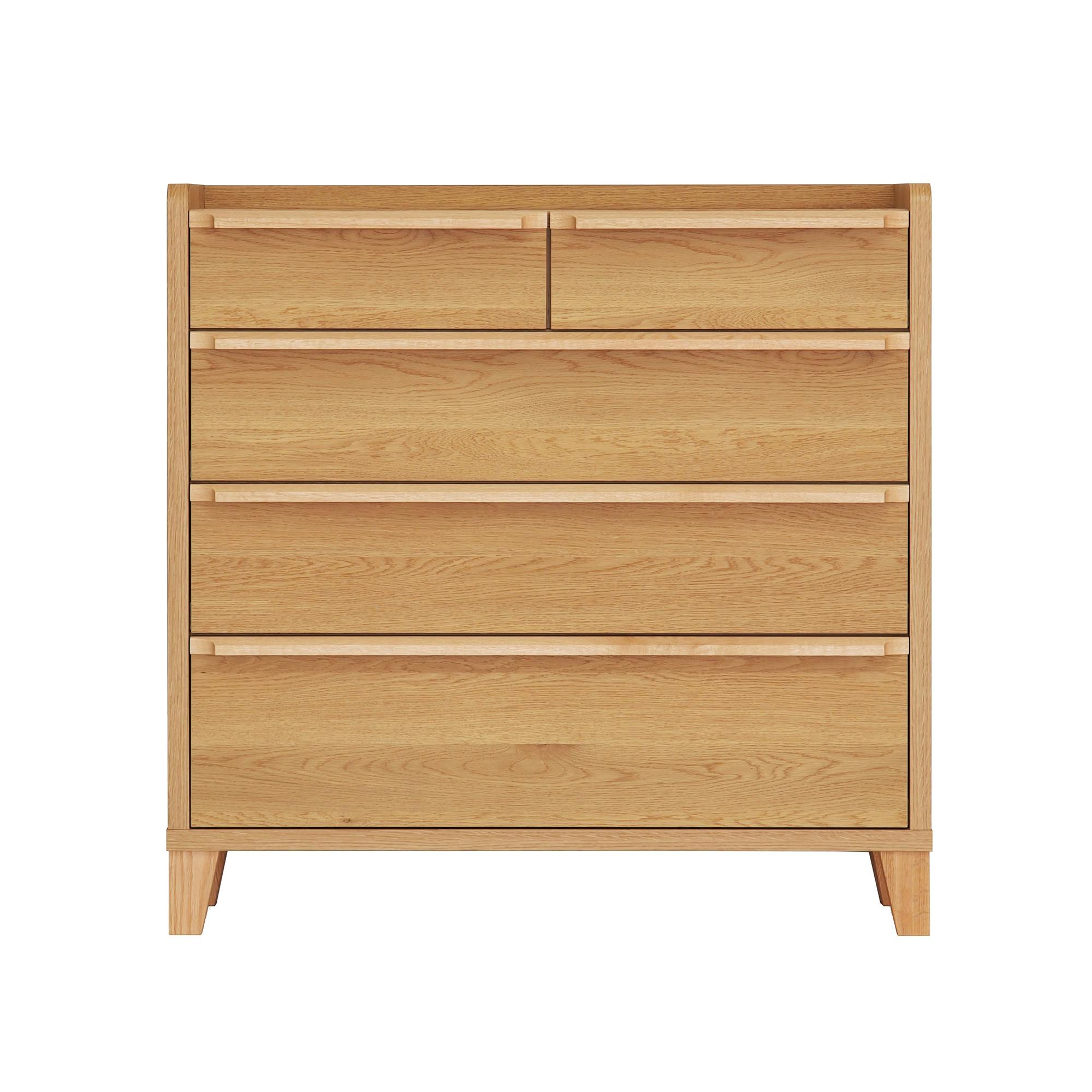 oka スリムチェスト レガシー 幅90cm 4段 オーク タンス 収納家具 リビング収納 446445【別送品】