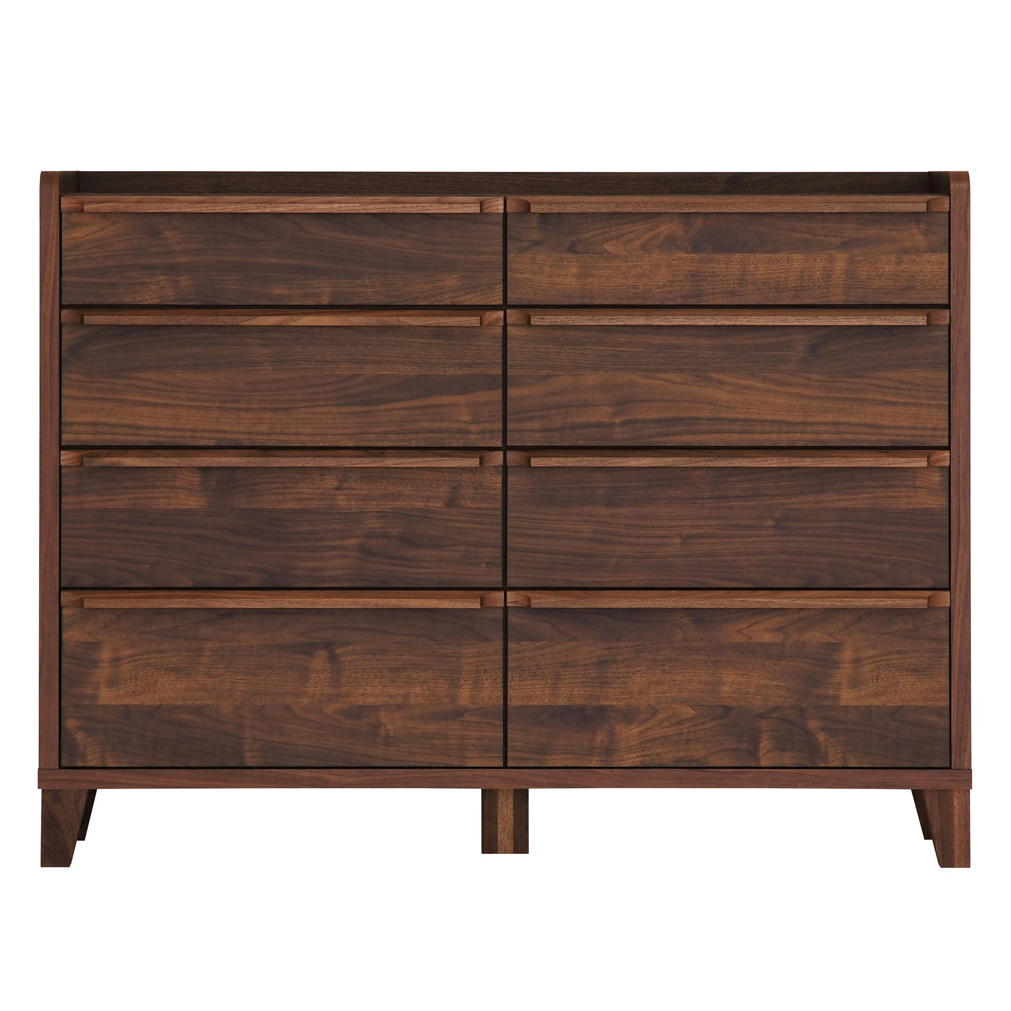 oka スリムチェスト レガシー 幅120cm 4段 ウォールナット タンス 収納家具 リビング収納 446446【別送品】