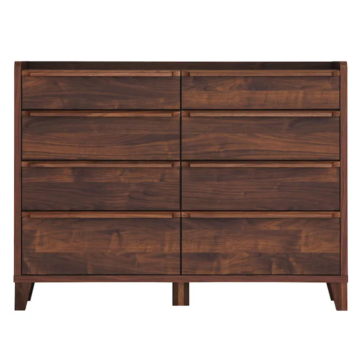 oka スリムチェスト レガシー 幅120cm 4段 ウォールナット タンス 収納家具 リビング収納 446446【別送品】