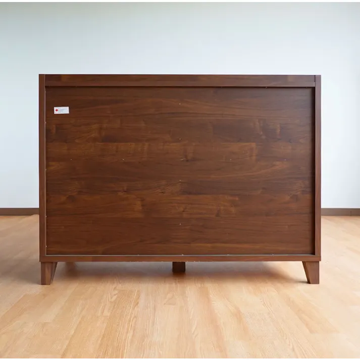 oka スリムチェスト レガシー 幅120cm 4段 ウォールナット タンス 収納家具 リビング収納 446446【別送品】