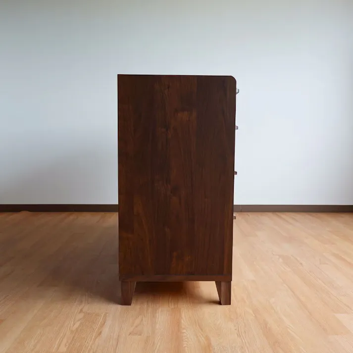 oka ローチェスト レガシー 幅120cm 4段 ウォールナット タンス 収納家具 リビング収納 446450【別送品】