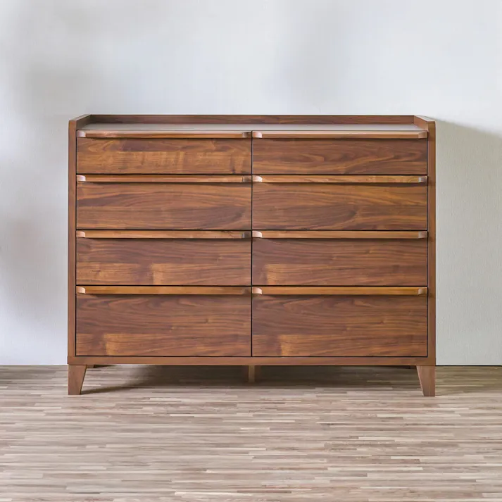 oka ローチェスト レガシー 幅120cm 4段 ウォールナット タンス 収納家具 リビング収納 446450【別送品】