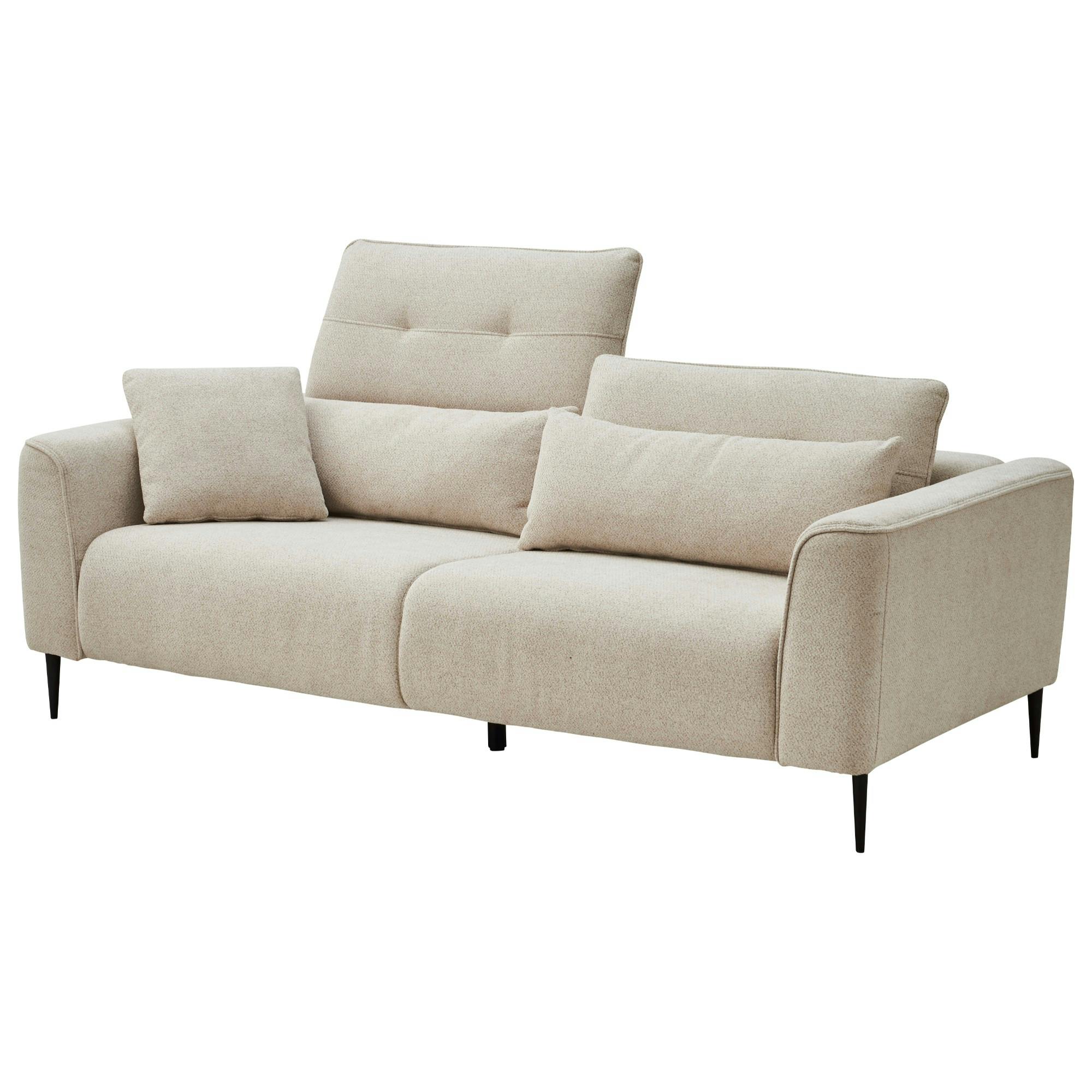 to meet ソファ スキータ 3人掛け アイボリー 背もたれ 合皮ソファ 可動式 447152【別送品】