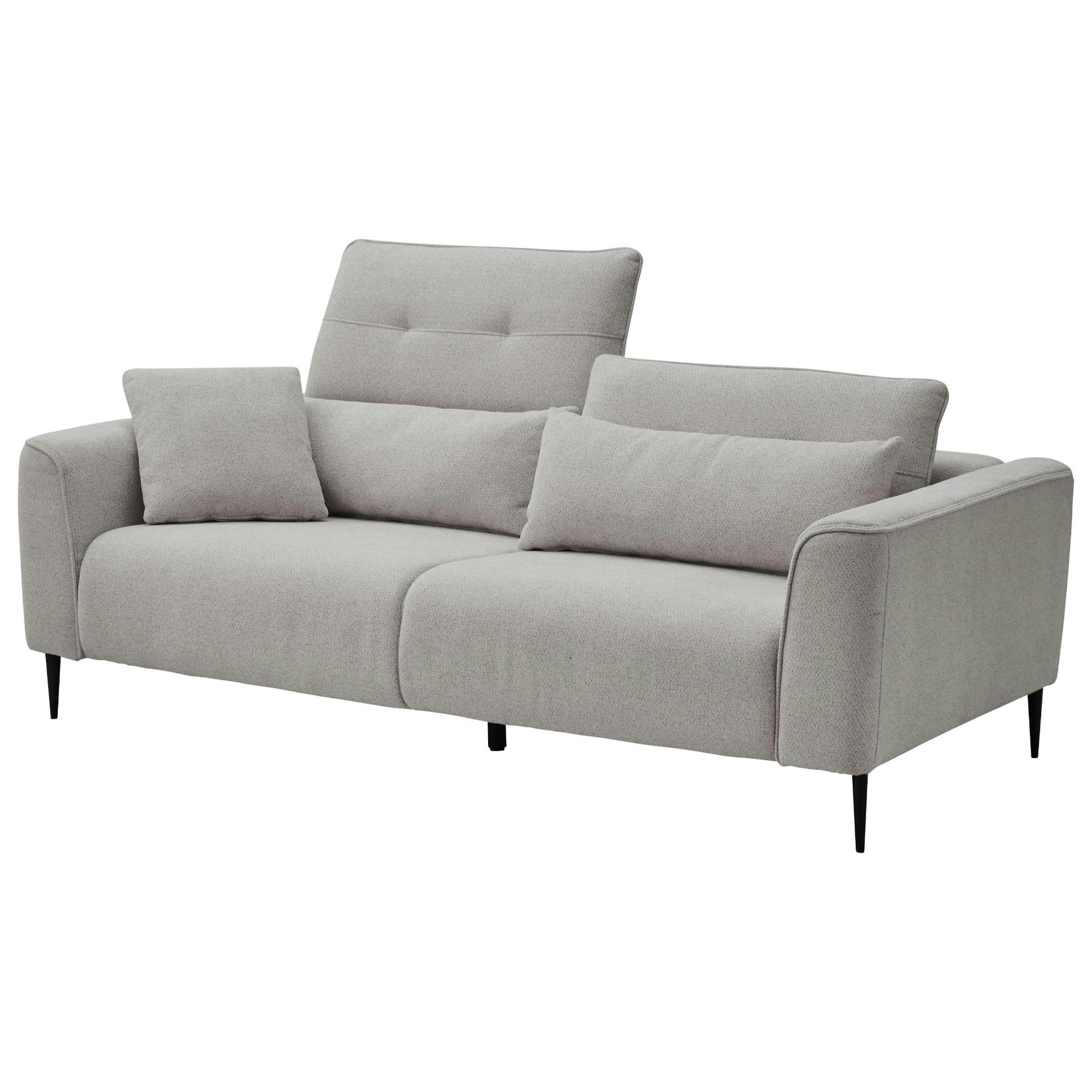 to meet ソファ スキータ 3人掛け ライトグレー 背もたれ 合皮ソファ 可動式 447153【別送品】