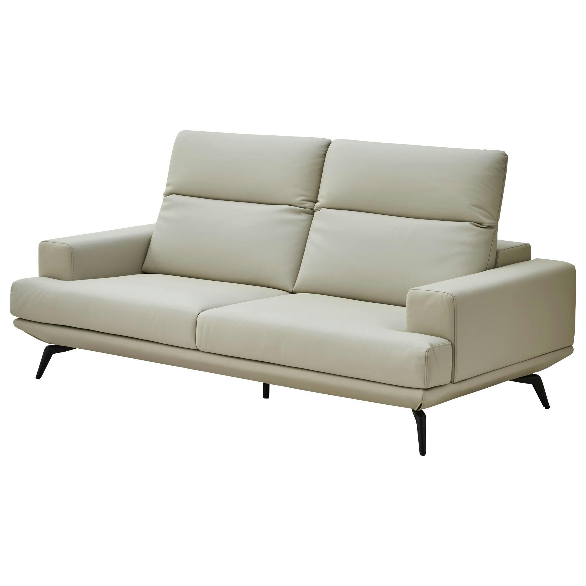 to meet ソファ ビリウス 3人掛け ホワイト ヘッドレスト 合皮ソファ 可動式 447155【別送品】