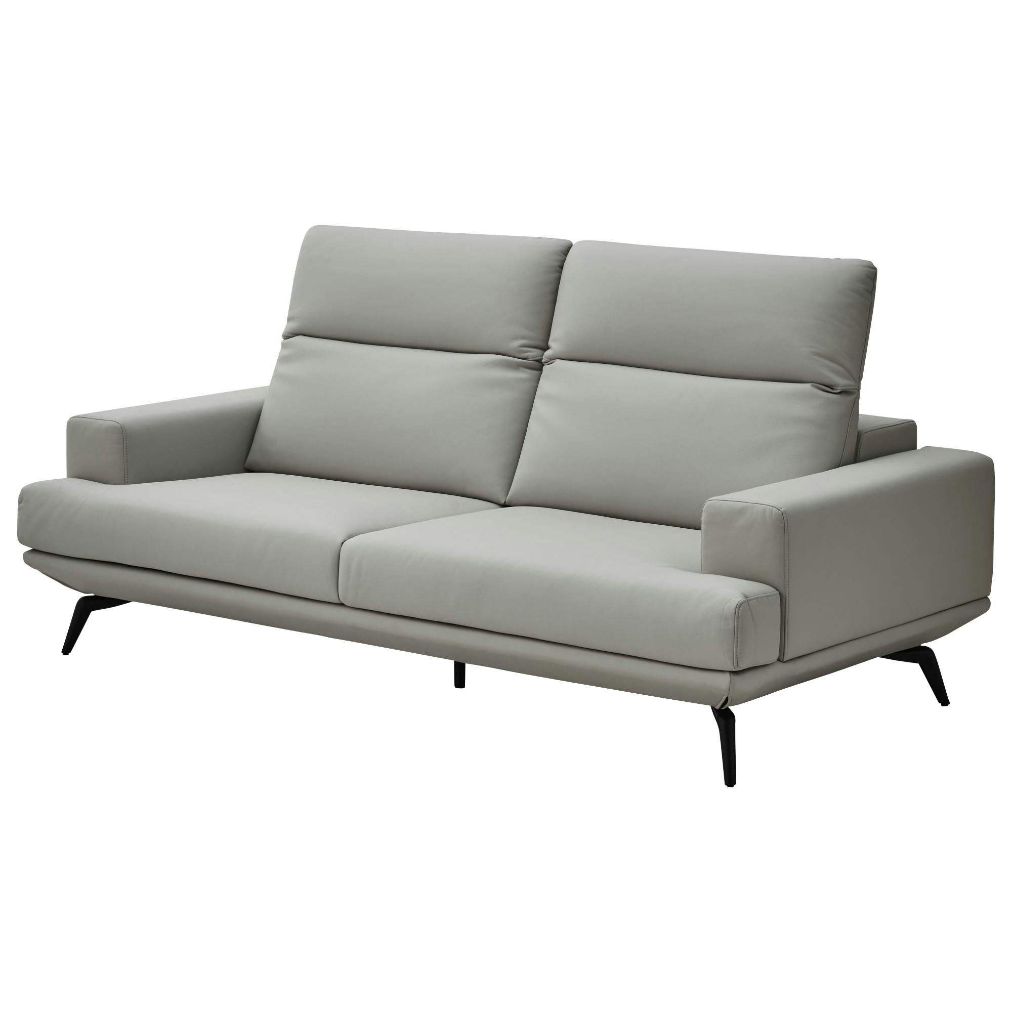 to meet ソファ ビリウス 3人掛け グレー ヘッドレスト 合皮ソファ 可動式 447156【別送品】