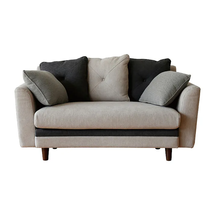 nora. ソファ モンロー2 2人掛け グレー/ネイビー リビング家具 カラフル 布ソファ 451440【別送品】