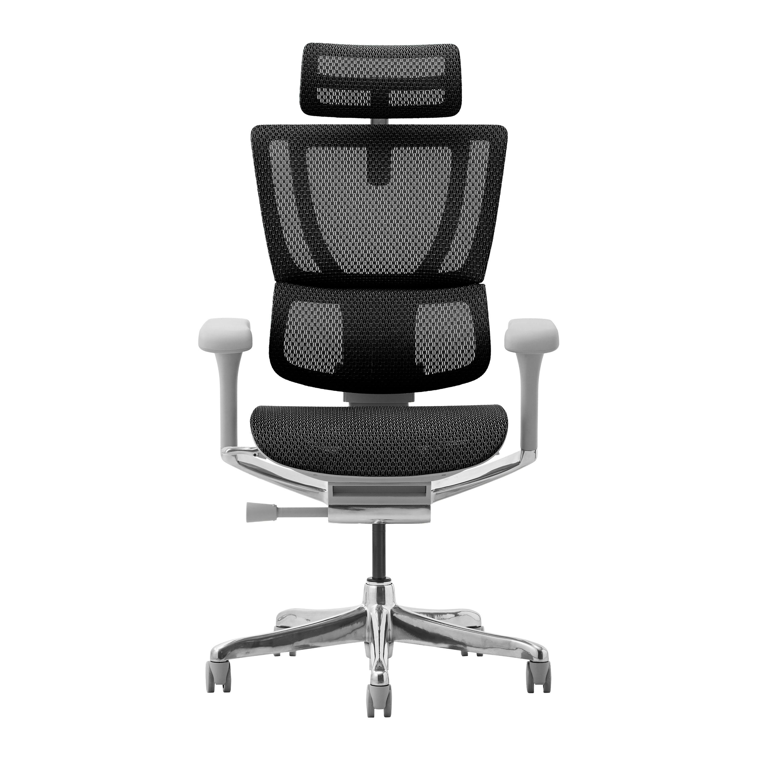 Ergohuman エルゴヒューマン フィット2 FIT2-HAM-DR-GF-BK 新基盤タイプ オットマン無し グレーフレーム ブラック ワークチェア デスクチェア ゲーミングチェア 454407【別送品】