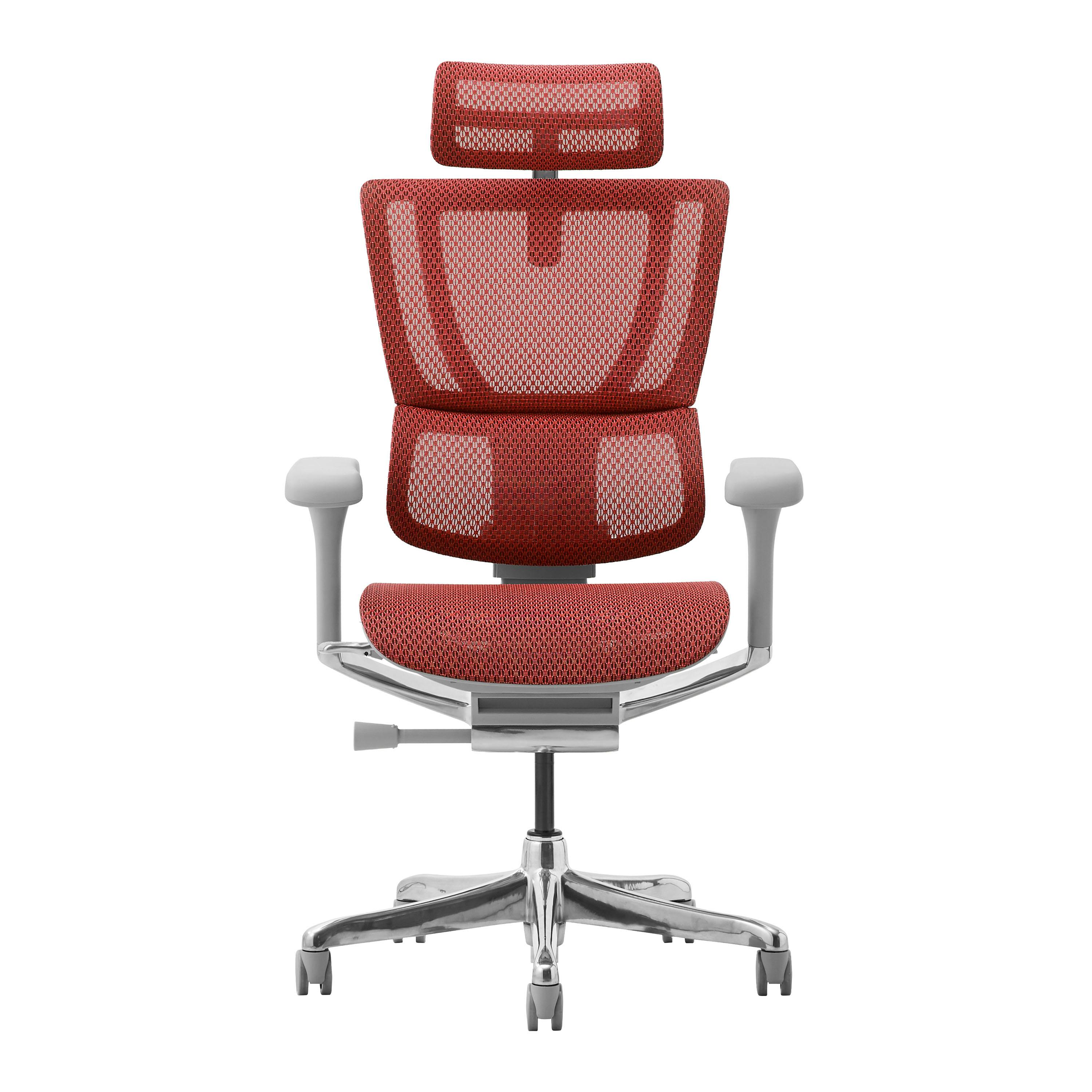 Ergohuman エルゴヒューマン フィット2 FIT2-HAM-DR-GF-RD 新基盤タイプ オットマン無し グレーフレーム レッド ワークチェア デスクチェア ゲーミングチェア 454409【別送品】