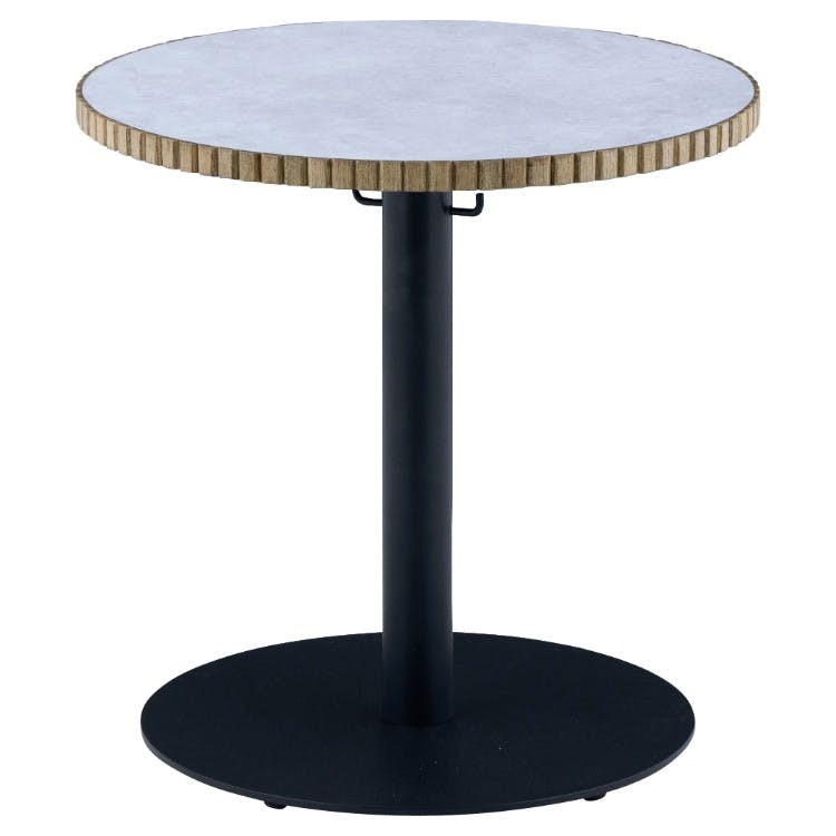 nora. ダイニングテーブル タルティー 幅60×高さ70cm 丸型 メラミン天板 ホワイト ミニテーブル カフェテーブル 食卓 456438【別送品】