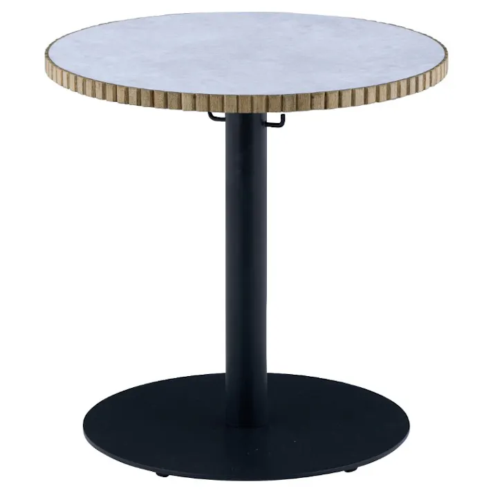 nora. ダイニングテーブル タルティー 幅60×高さ70cm 丸型 メラミン天板 ホワイト ミニテーブル カフェテーブル 食卓 456438【別送品】