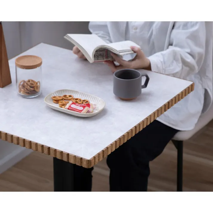 nora. ダイニングテーブル タルティー 幅60×高さ60cm メラミン天板 ホワイト ミニテーブル カフェテーブル 食卓 456439【別送品】