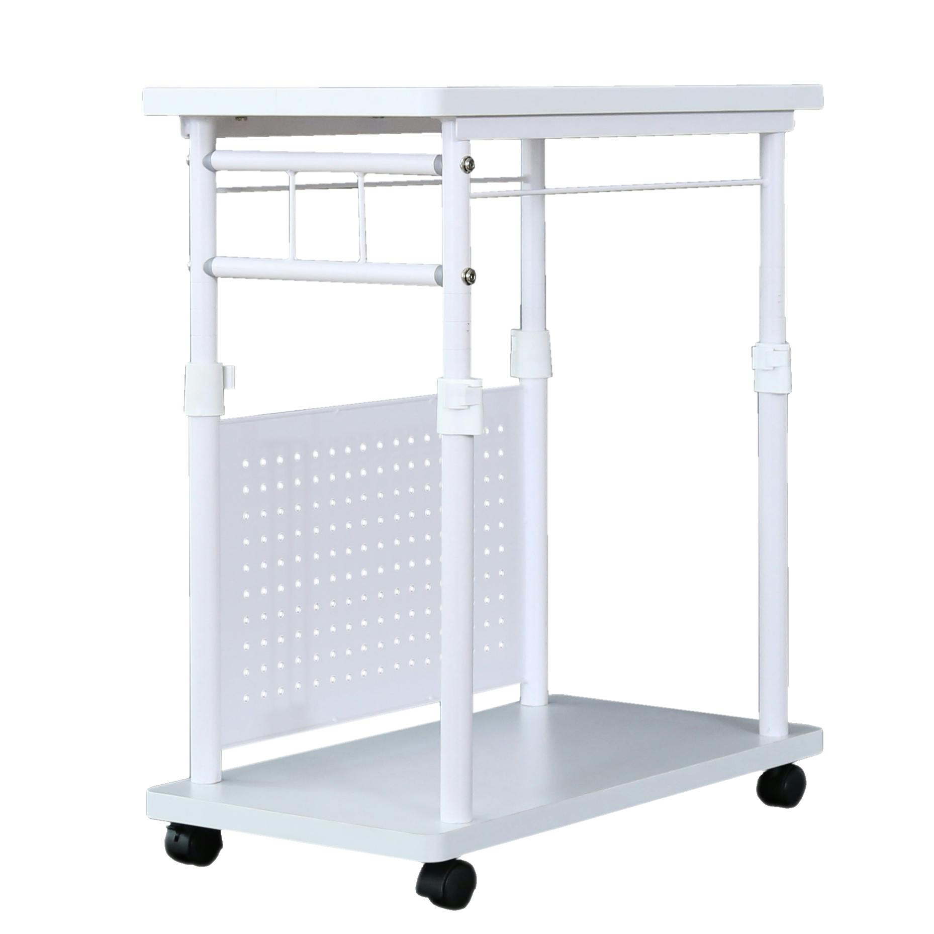 Contieaks 昇降ワゴン CTG-W ホワイト ゲーミングデスク 高さ調節 白 458498【別送品】