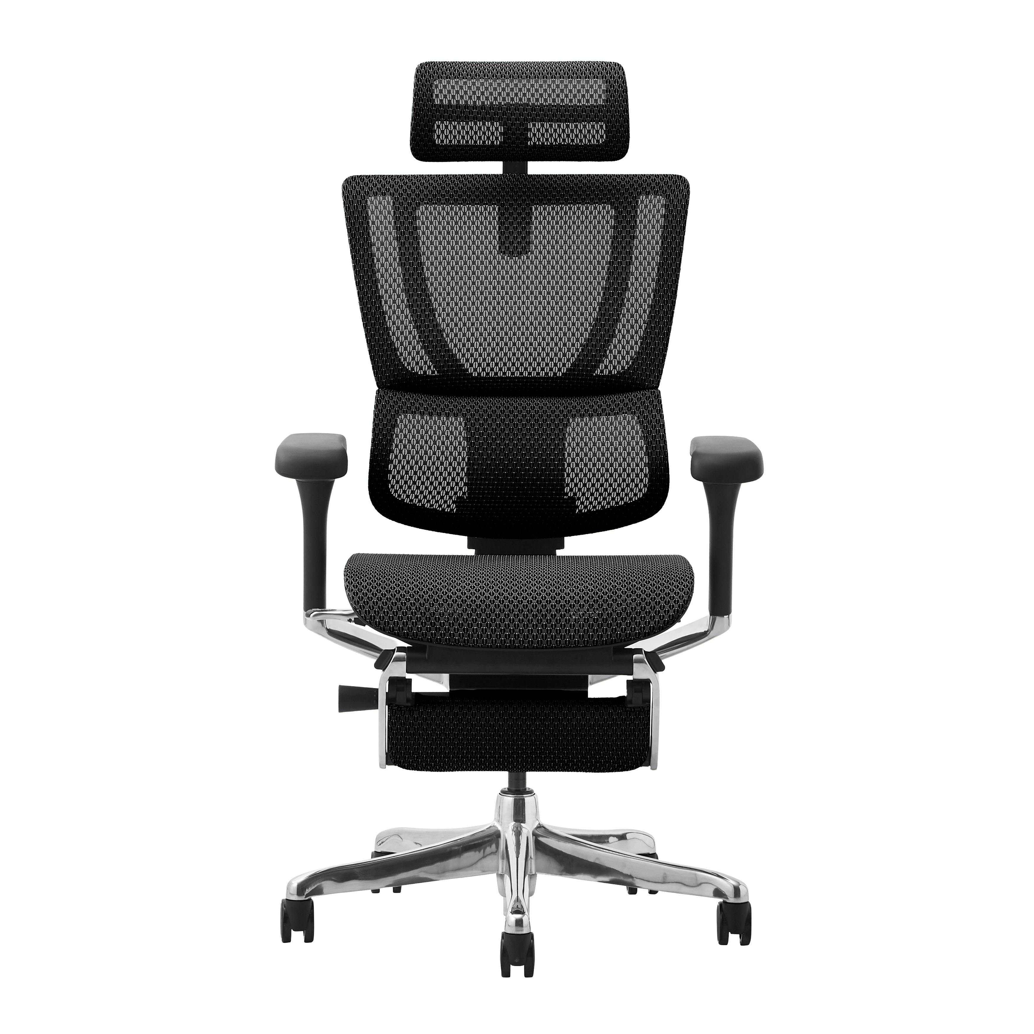 Ergohuman エルゴヒューマン フィット2 FIT2-LPL-DR-BF-BK 新基盤タイプ オットマン内蔵 ブラックフレーム ブラック ワークチェア デスクチェア ゲーミングチェア 459643【別送品】