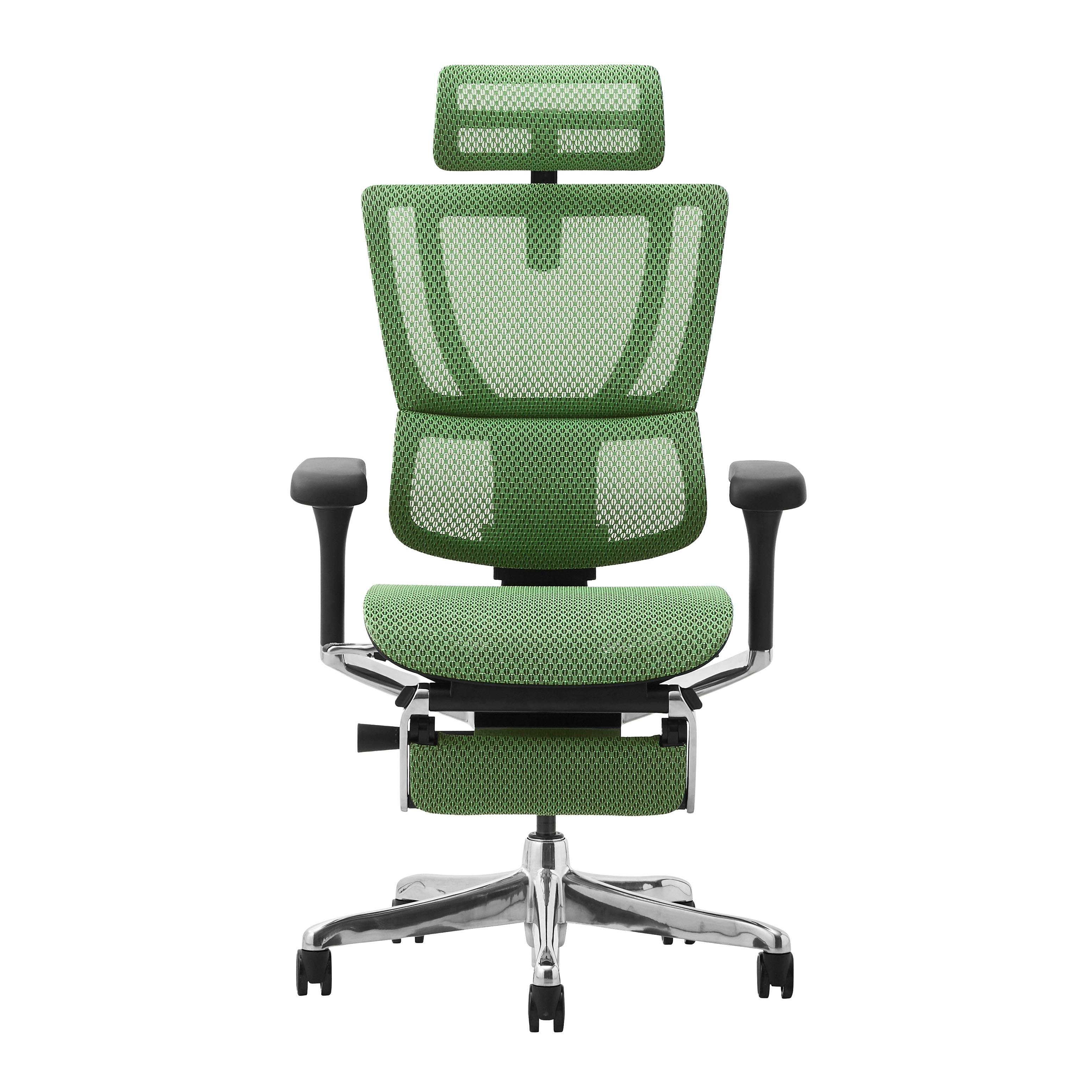 Ergohuman エルゴヒューマン フィット2 FIT2-LPL-DR-BF-GN 新基盤タイプ オットマン内蔵 ブラックフレーム グリーン ワークチェア デスクチェア ゲーミングチェア 459647【別送品】