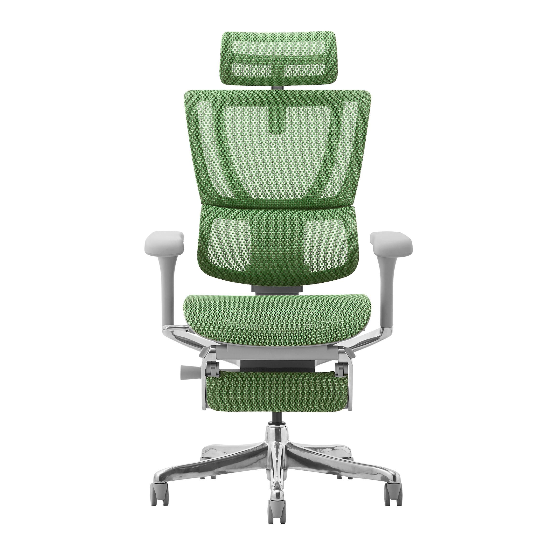 Ergohuman エルゴヒューマン フィット2 FIT2-LPL-DR-GF-GN 新基盤タイプ オットマン内蔵 グレーフレーム グリーン ワークチェア デスクチェア ゲーミングチェア 459652【別送品】