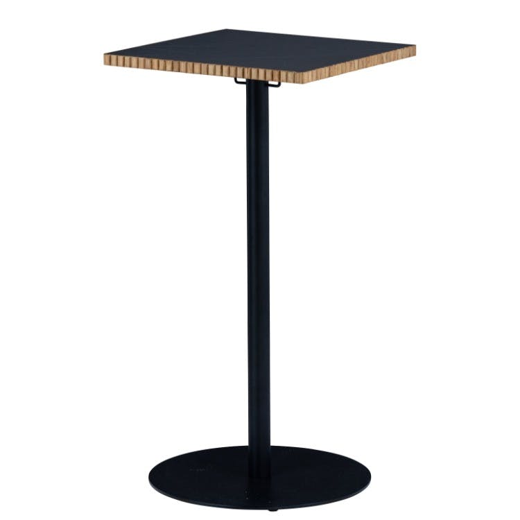 nora. ダイニングテーブル タルティー 幅60×高さ100cm メラミン天板 石目ブラック ミニテーブル カフェテーブル 食卓 460158【別送品】