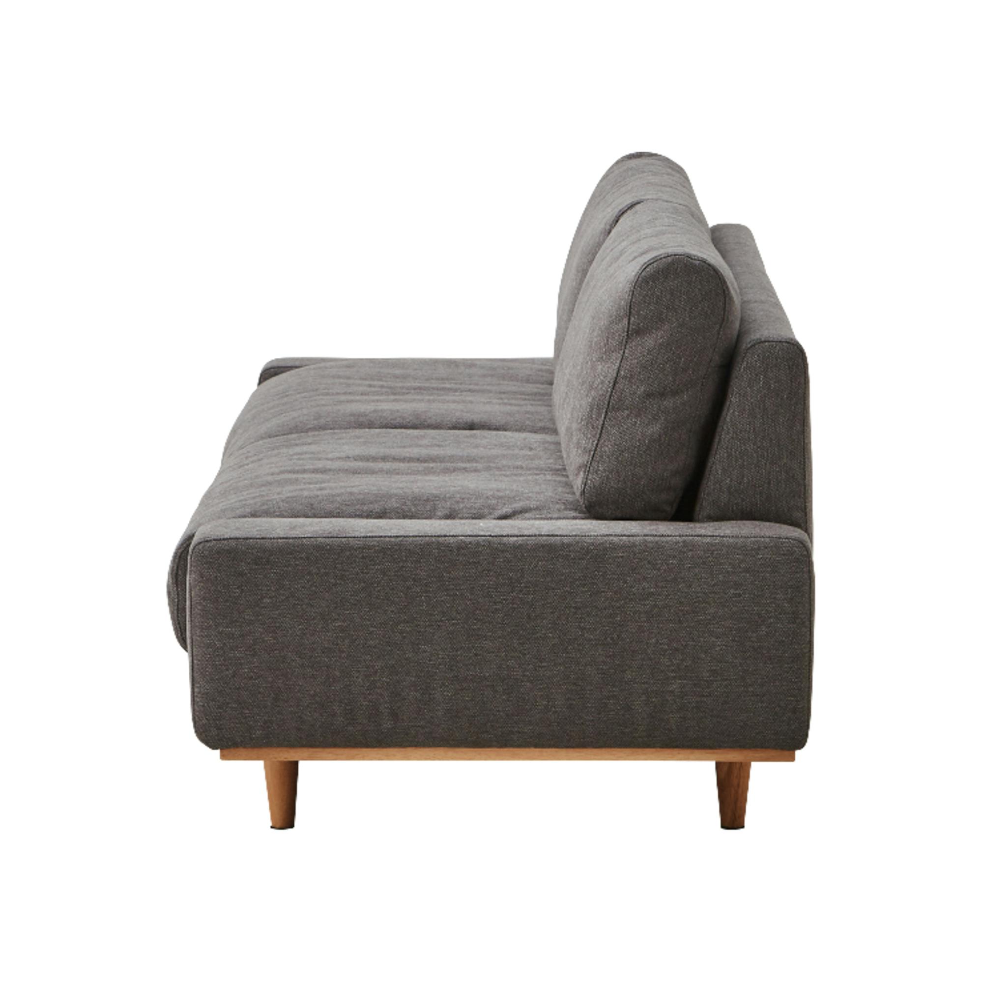 to meet ソファ パッド 3人掛け ダークグレー 布ソファ 肘無し アームレス 460233【別送品】