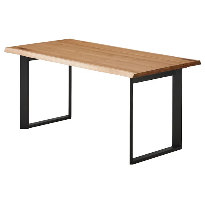 to meet ダイニングテーブル ビルズ 幅160cm オーク天板 ブラック脚 ダイニング 食卓 団らん 460347【別送品】