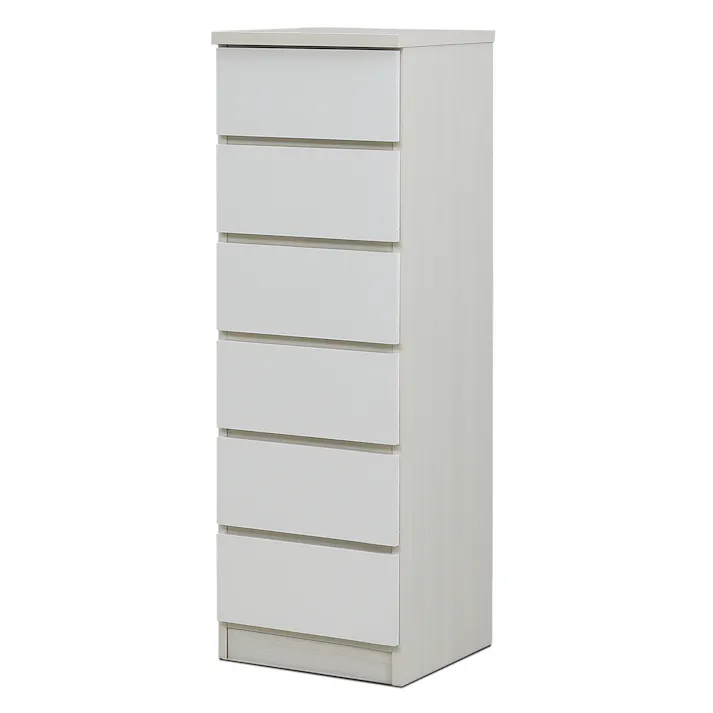 nakakei チェスト ワルツ 幅40cm 6段 ホワイト 洋服タンス シンプル 収納 464258【別送品】