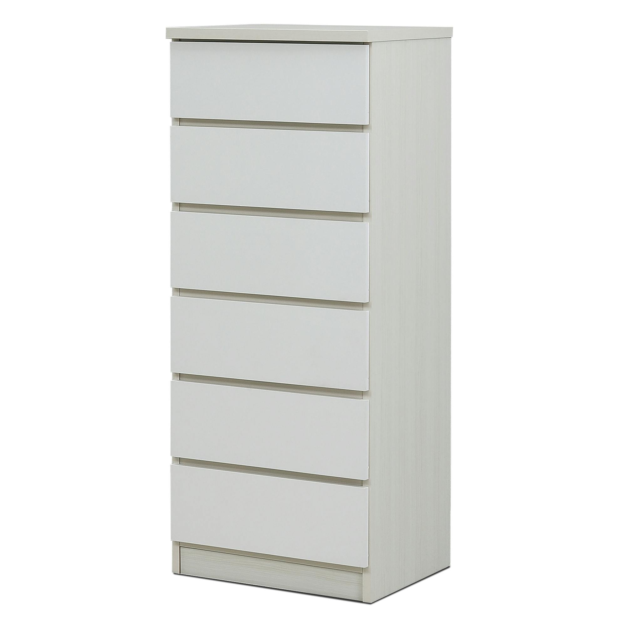 nakakei チェスト ワルツ 幅50cm 6段 ホワイト 洋服タンス シンプル 収納 464266【別送品】