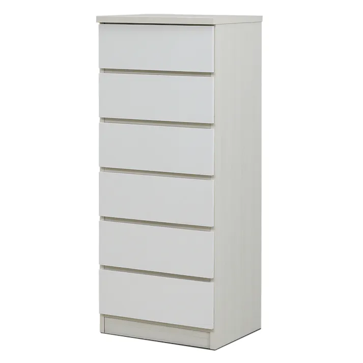 nakakei チェスト ワルツ 幅50cm 6段 ホワイト 洋服タンス シンプル 収納 464266【別送品】