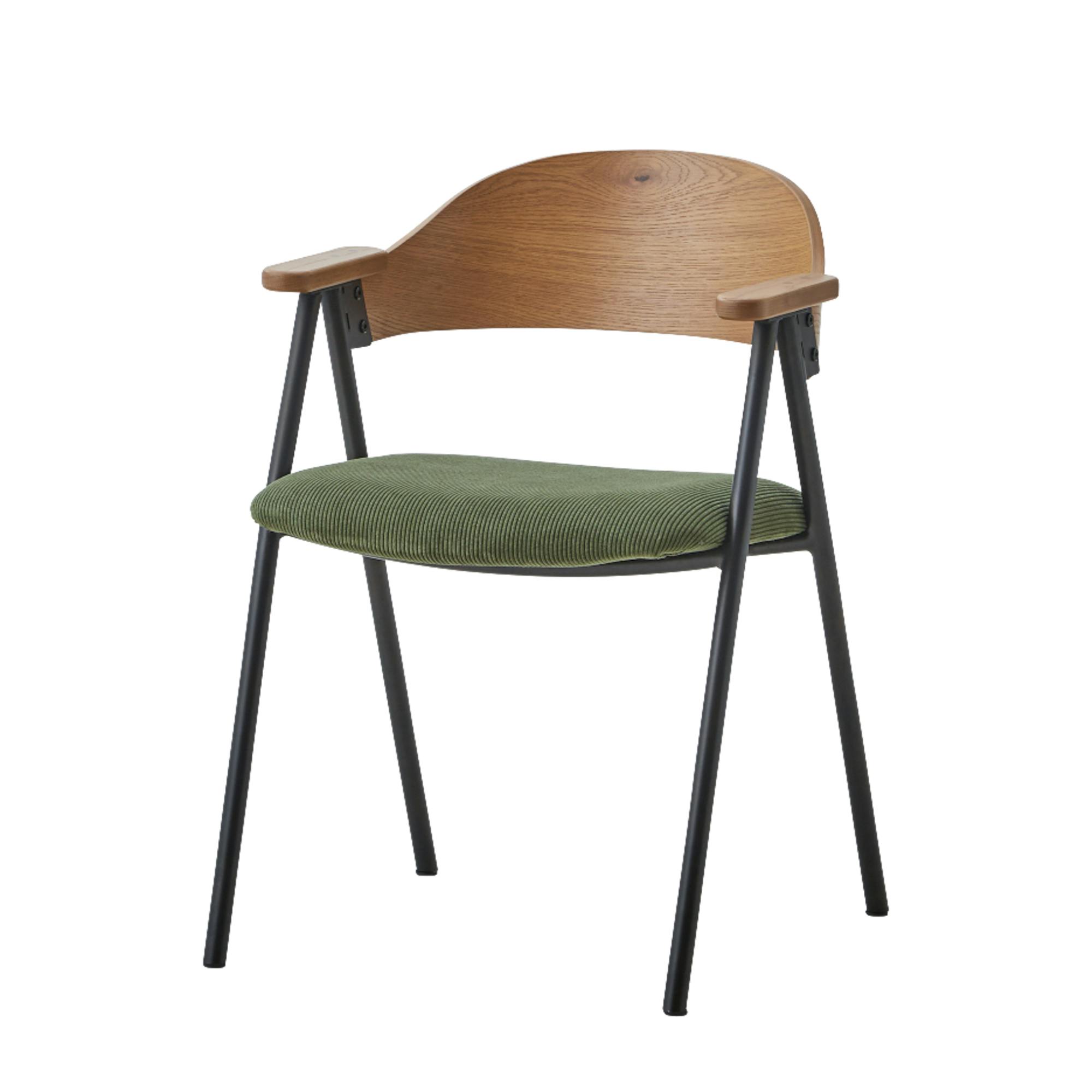 to meet ダイニングチェア リグレード ナチュラルフレーム コーデュロイ生地 グリーン ダイニング 食卓 団らん 470003【別送品】