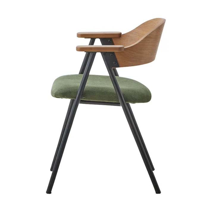 to meet ダイニングチェア リグレード ナチュラルフレーム コーデュロイ生地 グリーン ダイニング 食卓 団らん 470003【別送品】