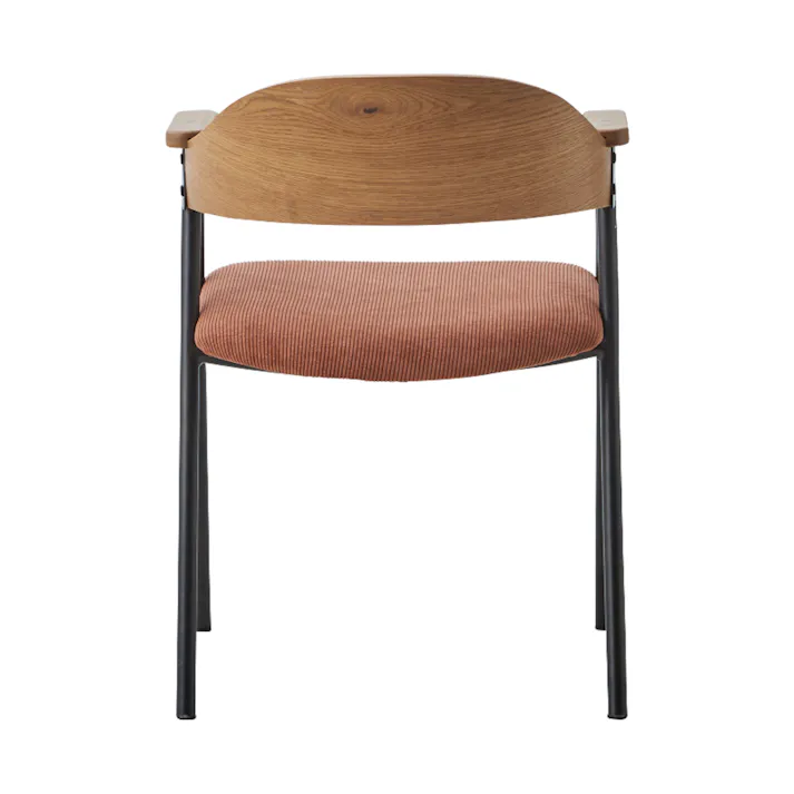 to meet ダイニングチェア リグレード ナチュラルフレーム コーデュロイ生地 オレンジ ダイニング 食卓 団らん 470004【別送品】