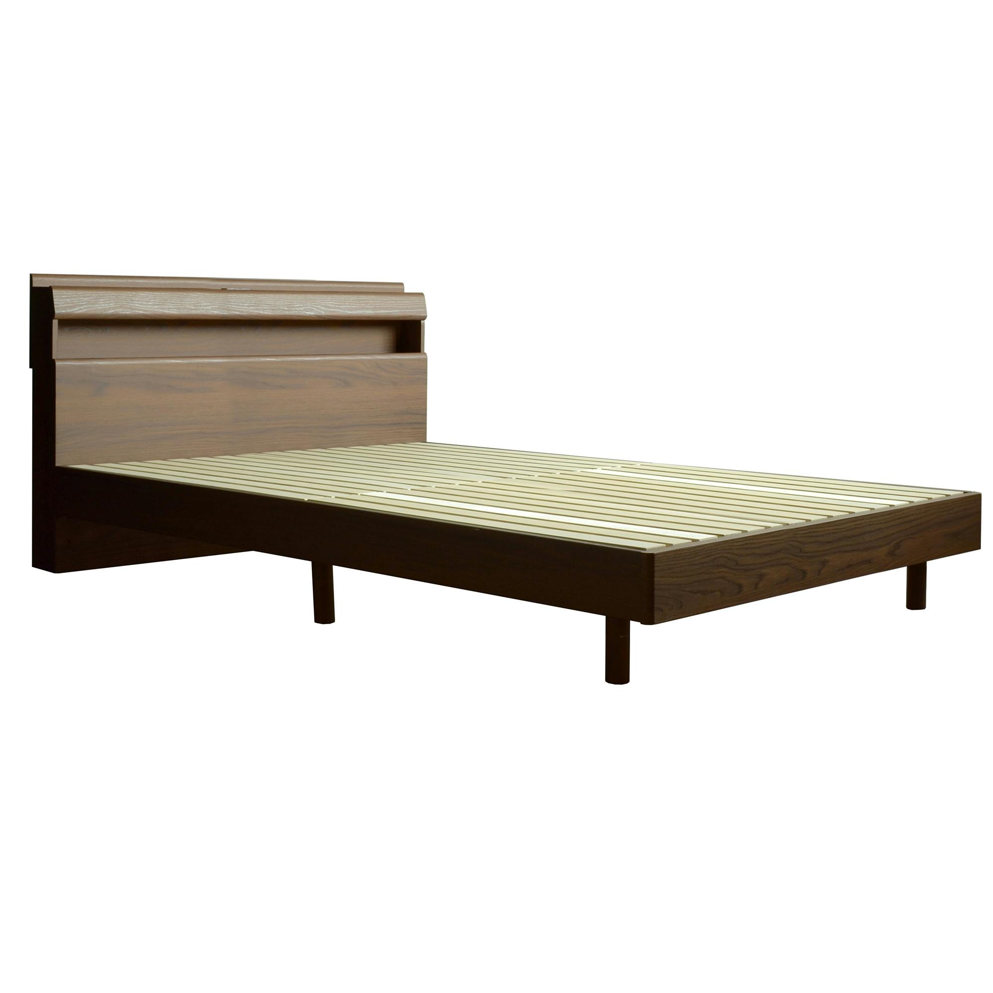 to meet ベッドフレーム リキッド3 セミダブルサイズ ブラウン 寝台 寝室 睡眠 475571【別送品】