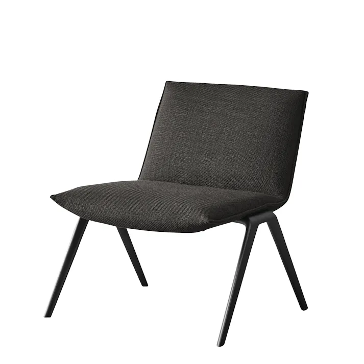 スタッキングチェア ファブリック ブラック オフィス 待合 休憩 コンパクト モダン Modern & Normed ヴァンヌ 489718【別送品】
