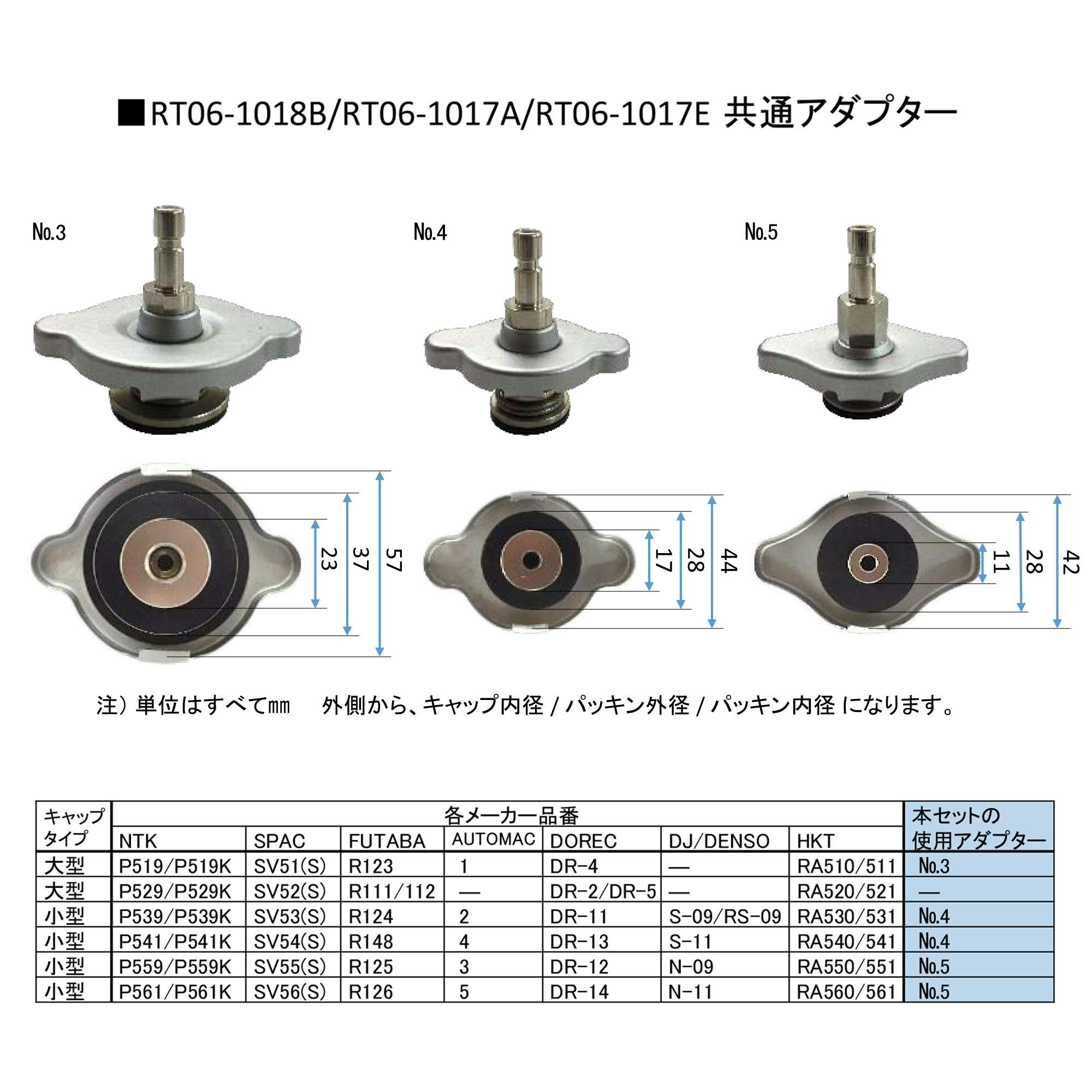 レックス ラジエターリーク & キャップテスター RT06-1017E ラジエター