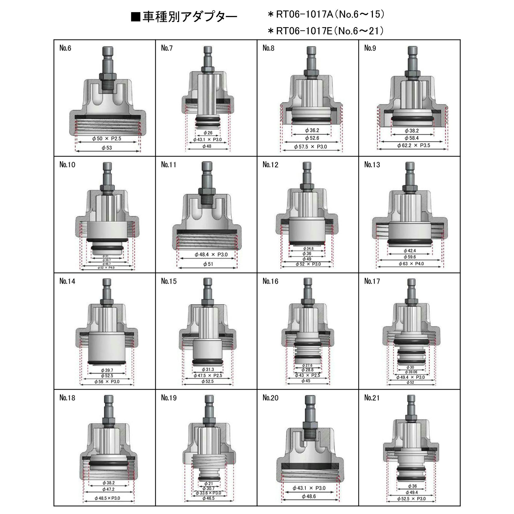 レックス ラジエターリーク & キャップテスター RT06-1017E ラジエター