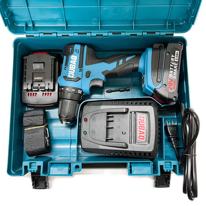 OUBAO 充電式ドライバードリル OB802D-2AH 工具 整備 コードレス 電動ドライバー 最大トルク40N・m CZ00974【別送品】