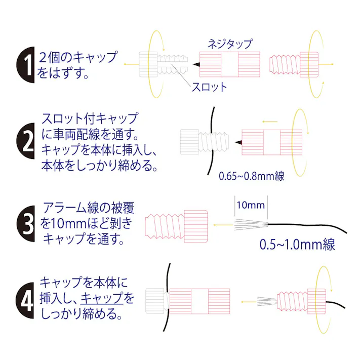 キラメック ネジタップ (10個入) NT-10 工具 整備 端子 配線 電装 CZ01753【別送品】