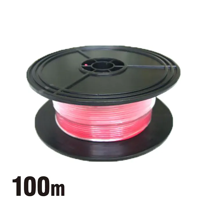 田中電線 配線コード AV0.85sq 100m 赤 HC085-100L-2 自動車整備 ケーブル 配線 電装 CZ02806【別送品】