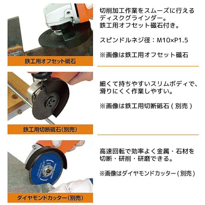 RELIEF  ディスクグラインダー GS-001 4976463834260 CZ03338【別送品】