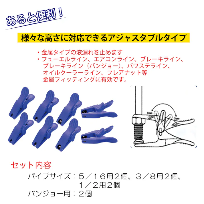 レックス フリュードストッパー (クリップタイプ) RT07-423 自動車整備 工具 ブレーキ CZ03857【別送品】