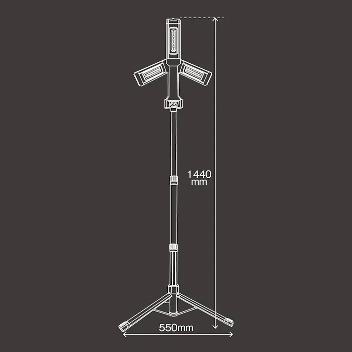 レックス スタンド付三つ葉ライト RX-N53 LED ワークライト 作業灯 投光器 CZ00046【別送品】