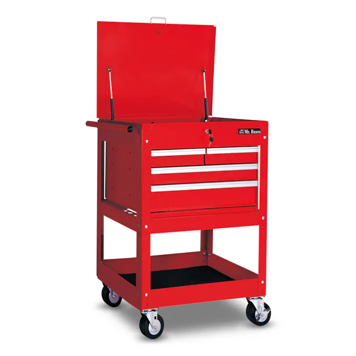 E-MAKE 4段引出しサービスカート ET304 工具 整備 ワゴン ツール カート 工具箱 キャビネット E-MAKE CZ00160【別送品】