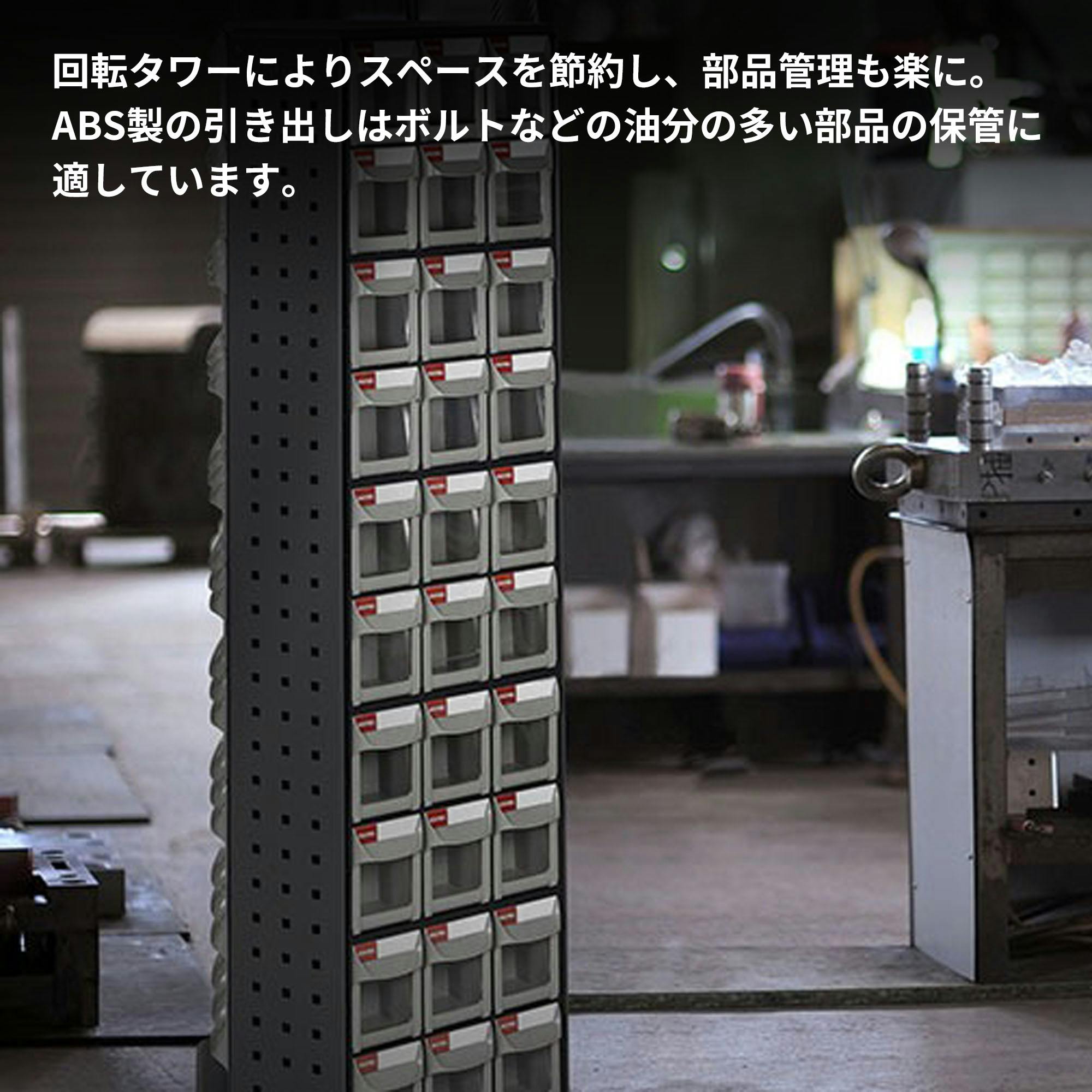 SHUTER 三面回転式パーツ整理棚(引出し144個) RFO-8144 CZ00206 SHUTER 三面回転式パーツ整理棚(引出し144個) RFO-8144 CZ00206