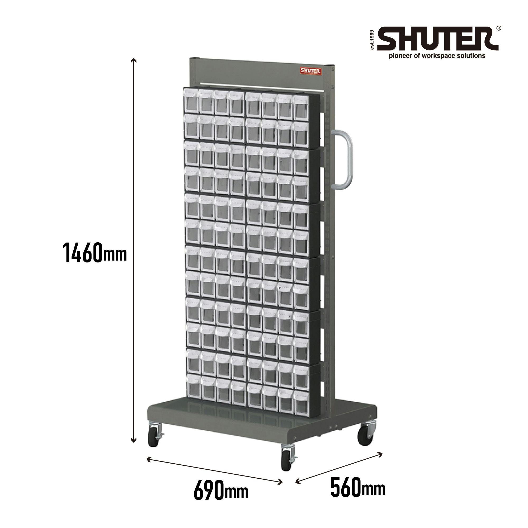 10・28コレクション整理品Tsurushima様 SHUTER パーツ整理棚両面(引出し192個)セット MS-28000 CZ00210
