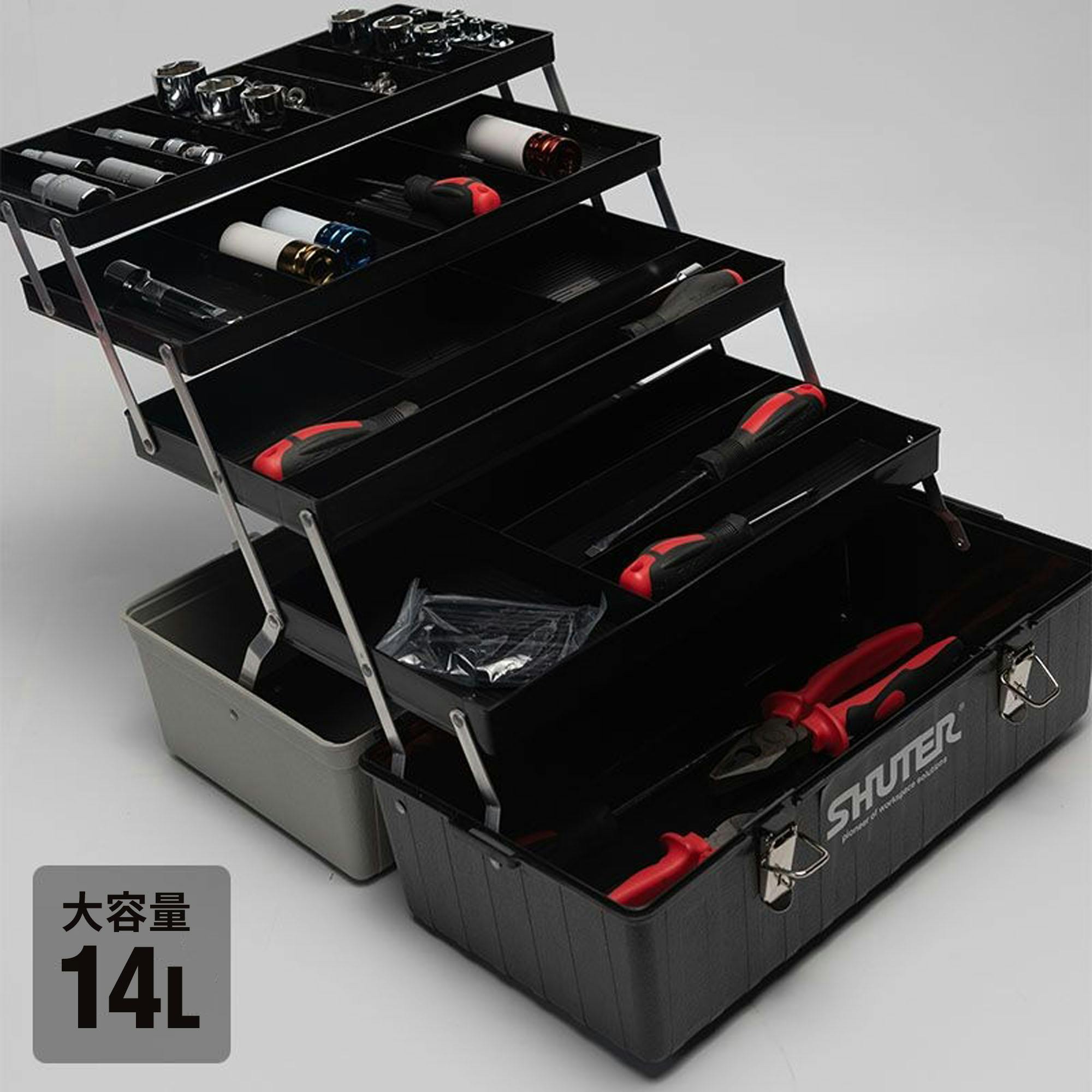 ツールボックス SHUTER デラックスプロフェッショナルツールボックス TB-104