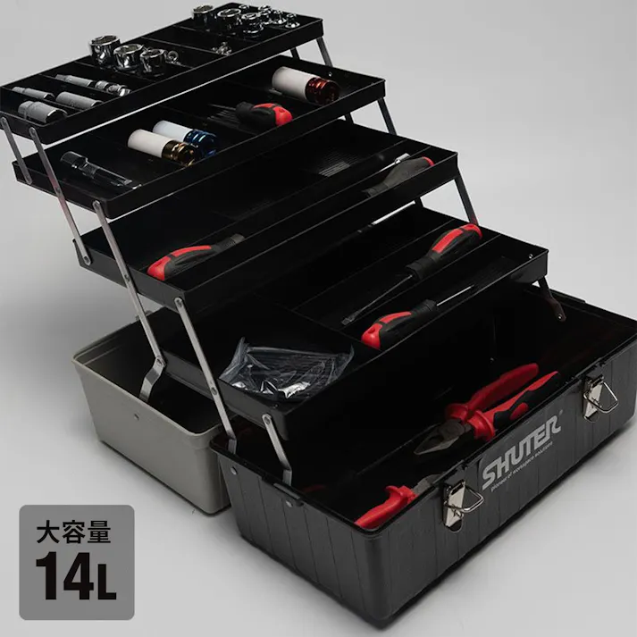 SHUTER デラックス プロフェッショナル ツールボックス TB-104 工具箱 プラスチック 収納 livinbox CZ00220【別送品】