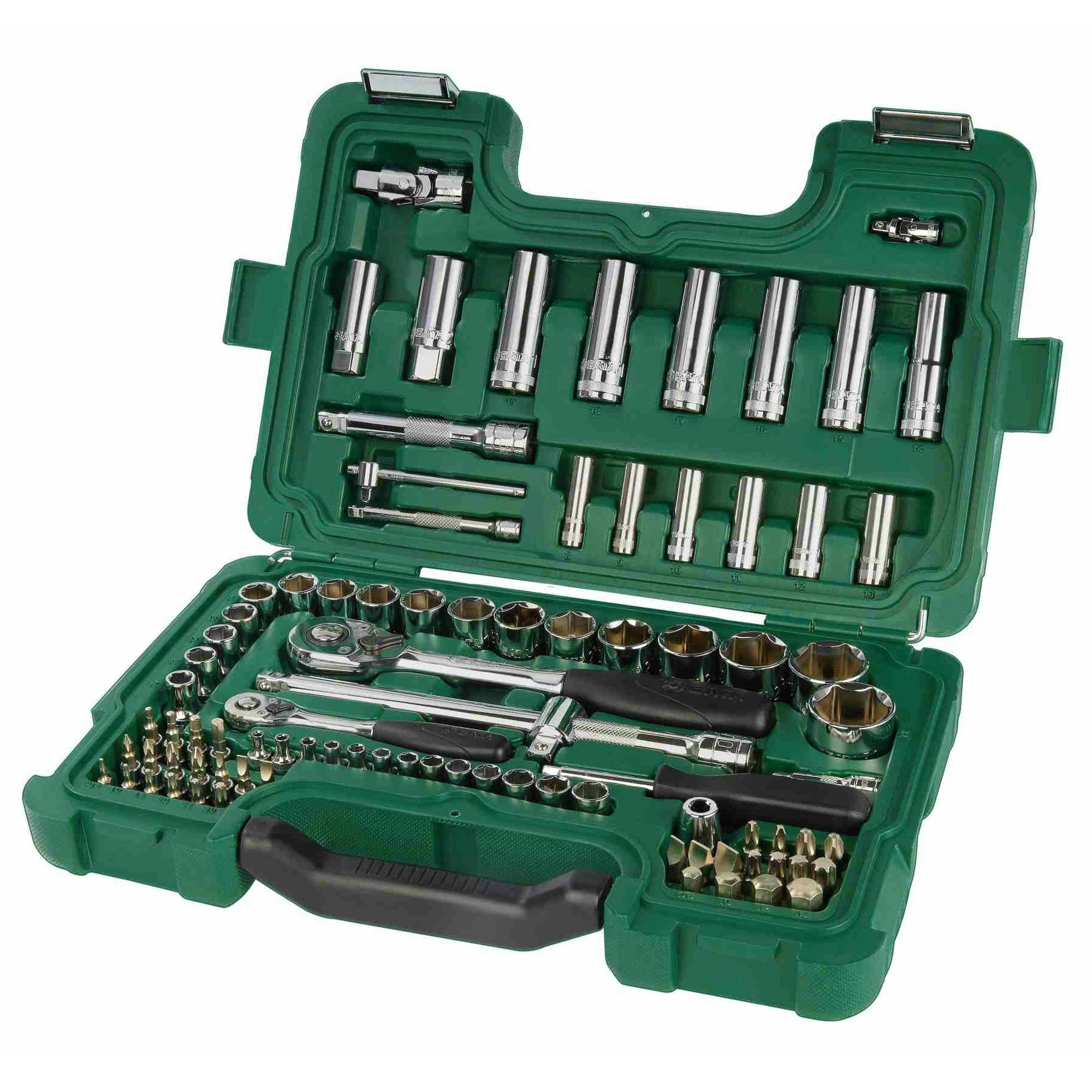 SATA 1/4(6.3mm)&1/2(12.7mm)DR.ソケットセット88点 RS-09013 CZ00270 (CDC) レンチ SATA 1/4(6.3mm)&1/2(12.7mm)DR.ソケットセット88点 RS-09013 CZ00270 (CDC) レンチ