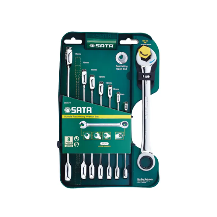 SATA 8pcsコンビネーションラチェットレンチセット RS-08007A CZ00298 (CDC)【別送品】