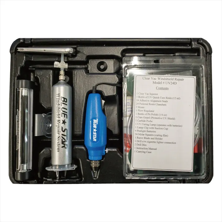 BLUE STAR フロントガラスリペアキット UV24D 工具 整備 修理 メンテナンス 飛び石 窓ガラス CZ01022【別送品】