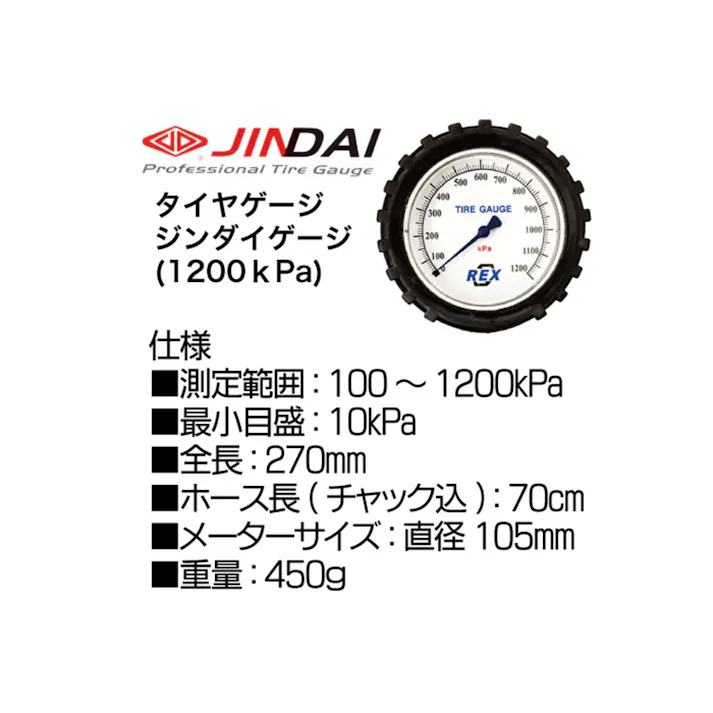 JINDAI ミニエアーキャリー RMAC114 工具 整備 タイヤ 空気圧 CZ01203【別送品】