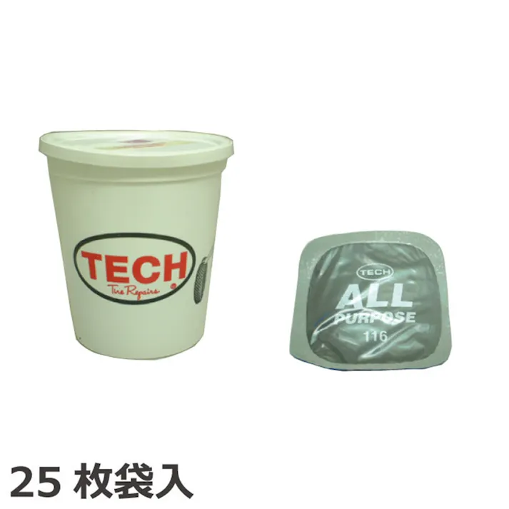 Technical Rubber Company社 TECH ラジアル&バイアス兼用パッチ25枚袋入 No115-25 CZ01795 (CDC)【別送品】